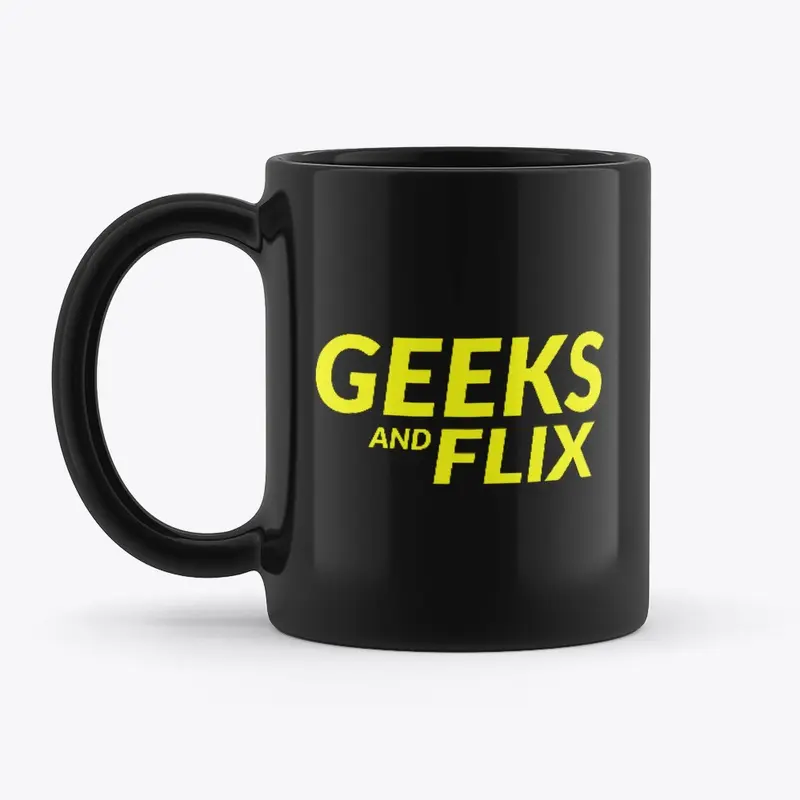 Orinigal Geeks and Flix Logo Black Mug